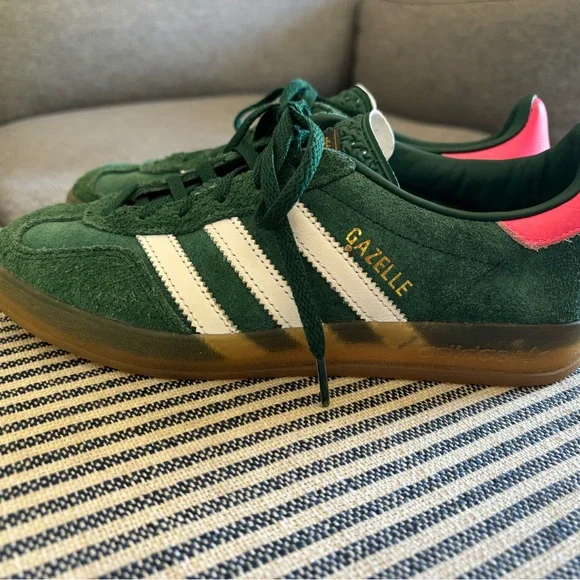 Adidas Gazelle Collegiate Green and Pink - Picture 7 of 9